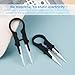 ZORZA 2Pcs Anti-Static Tweezer High Temperature Resistant 1600 Degrees Ceramic Tweezers Insulation Tweezers with Plastic Handle for Electronics,Laboratory Work,Jewelry-Making,Craft DIY Repair Tool