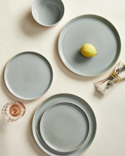 Image of Pokini Ceramic Plates and Bowls Sets for 6, 18pcs Dinnerware Sets, Dish Set
