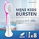 demirdental Ersatzbürsten für Kinder passend für Philips Sonicare Ersatzbürsten Kids, Compact Mini geeignet für 3-6 Jahre, entspricht HX6034 HX6038, Magenta, 8er Set