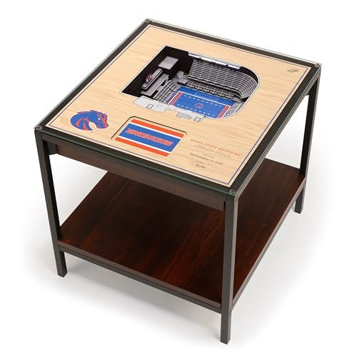 YouTheFan NCAA Boise State Broncos 25-Layer StadiumViews Lighted End Table - Albertsons Stadium