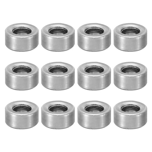 PATIKIL M6スチールスペーサー 12個 メタルスペーサー スチール6mm ID x 12mm OD x 6mm L 炭素鋼スペーサースクリュースタンドオフラウンド 1/4inまたはM6スクリューボルト用