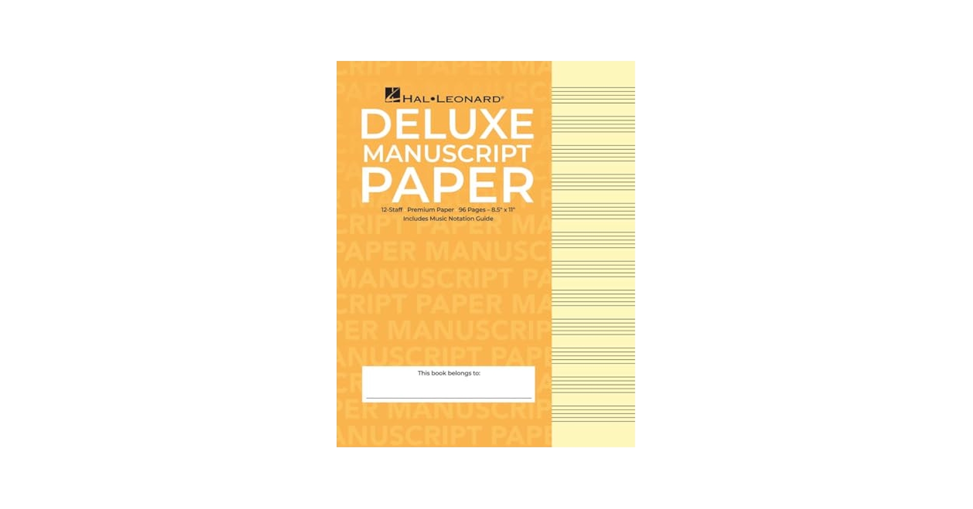 Deluxe Wirebound Super Premium Manuscript Paper (Gold Cover