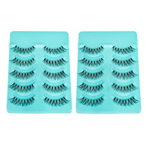 Kenzie Beauty Demi Wispies Eyelashes, False Lashes Natural - 120, Black, 2 Pack (5 Pairs per Pack)