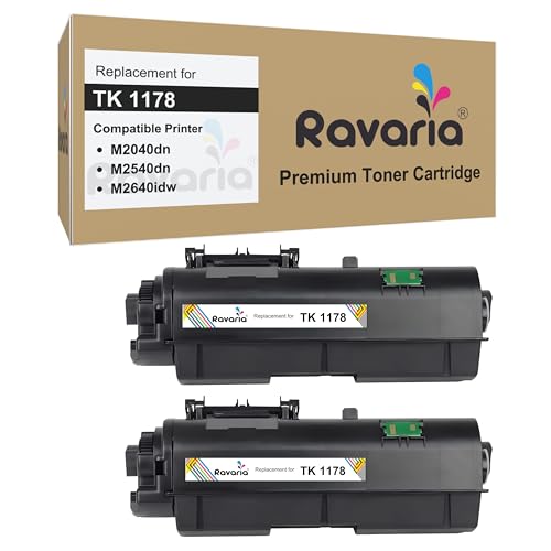 Image of TK 1178 Compatible Toner Cartridge for Kyocera Ecosys M2040dn M2540dn M2640idw Printer (TK 1178 Toner Cartridge Pack of 2)