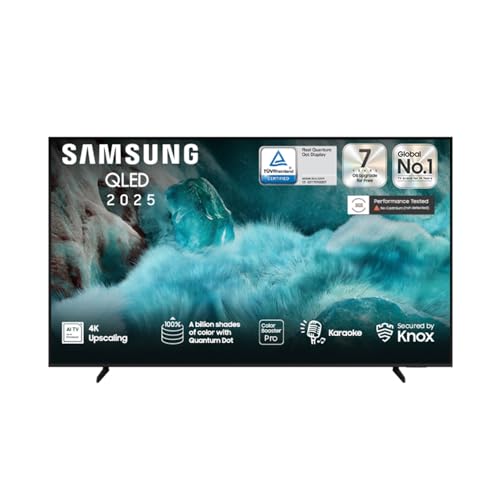 Samsung 75 Inch QLED TV Q7F 4K Q4 AI Processor 100% Color Volume with Quantum Dot Secured by Knox Endless Free Content Smart TV QA75Q7FAAUXSA (2025 - KSA Version)