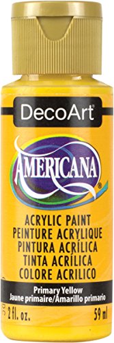 DecoArt Americana Acrylic Paint, 2-Ounce, Primary Yellow