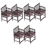 Petite chaise vintage pour maison de poupée : petite taille, poids léger, facile à utiliser et à jouer, le modèle de mini chaise peut cultiver la capacité pratique des enfants.