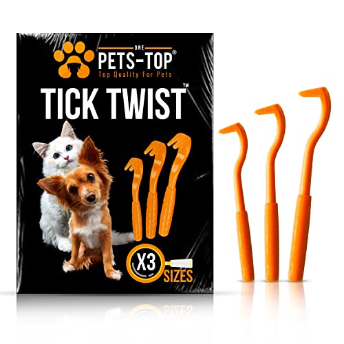 One PETS-TOP Pince à Tiques pour Chiens et Humains - Crochet Anti Tiques pour Enlever Facilement...