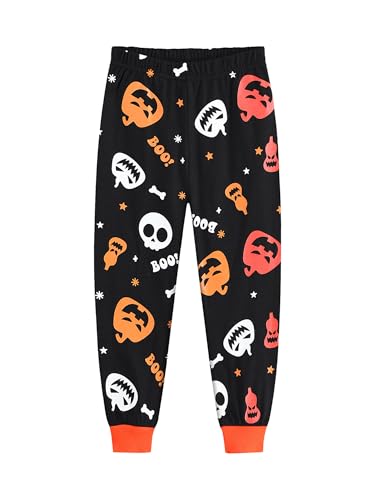 Toddler Boys Halloween Skeleton Glow-in-The-Dark Pajamas Cotton Pjs for Boy Jammies Kids Sleepwear Clothes Sets Size 2-7T3