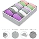 QIANCSJ 2 Stück Aufbewahrungsboxen für Unterwäsche 7 Zellen Faltbare Schublade Organizer zum Aufbewahren von BH und Socken Organizer Box