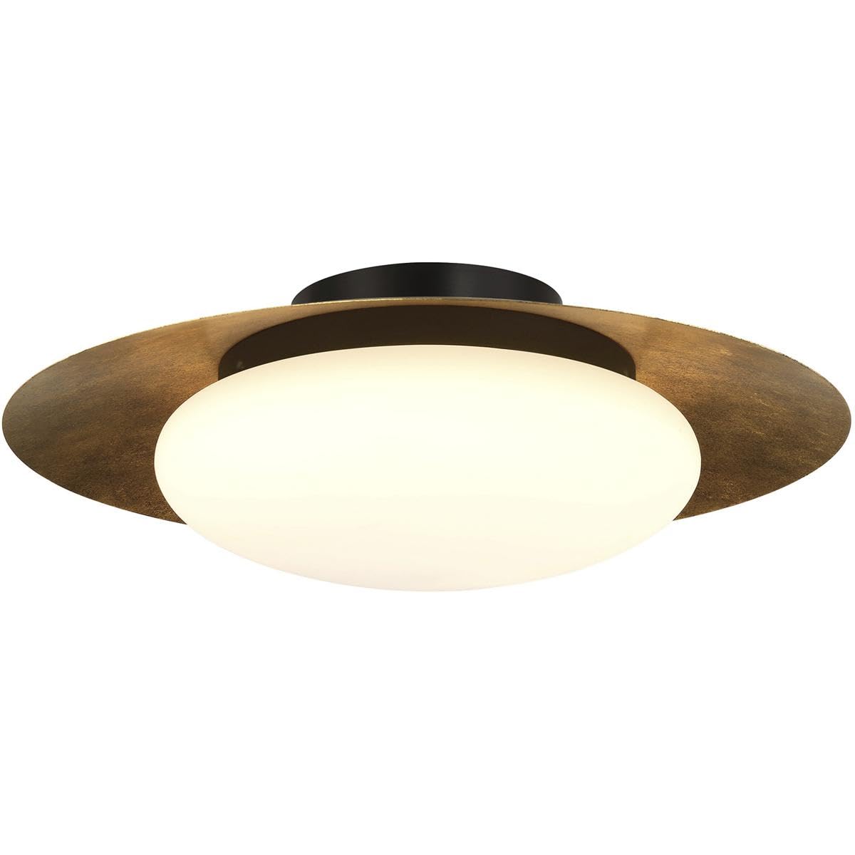 Minka Lavery 5626-869-L Zinola Flush Mount, 1-Light 18 Watts, Coal
