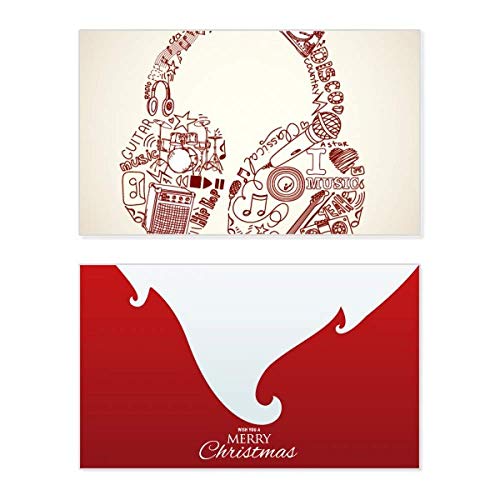 Illustration musique casque vintage pour créer une ambiance de Noël au salon