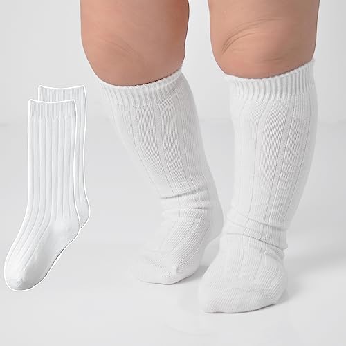 EPEIUS Baby Girl & Boy Knee High Socks - Seamless Ribbed/Cable Knit Socks for Newborn to Toddler2