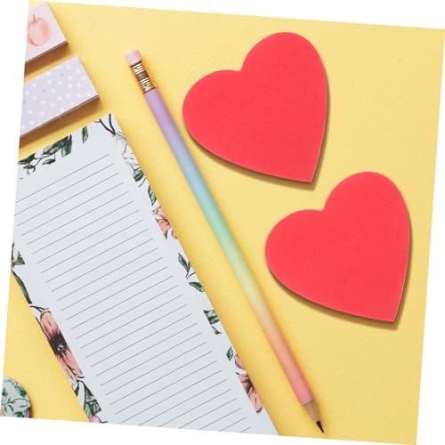 Bloc-notes de bureau cœurs d'amour rouges Operitacx pour notes de message - 2