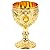 Yardwe Chalice Gold Goblet Vintage Metal Shot Glasses Retro Tiny Embossed Wine Cup 30ml Wine Liqueur Cup Church Cup Holy Altar Goblet Wine Glasses for Home Bar