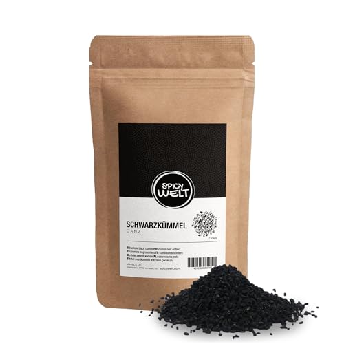 Spicy Welt Semi di Cumino Nero (250g) – Nigella Sativa Intera – Per Pane, Insalate & Piatti Orientali | Croccanti, Aromatici & Intensi | 100% Naturale, Senza Additivi