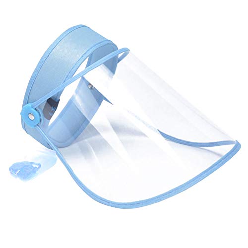 Preisvergleich Produktbild Schutz-Gesichtsschutz, Mehrzweck-Anti-Saliva-Schutz, Winddicht, staubdicht, transparente Gesichtsabdeckung für Haushalt, Küche und persönlichen Gebrauch (Blau, 18 cm)