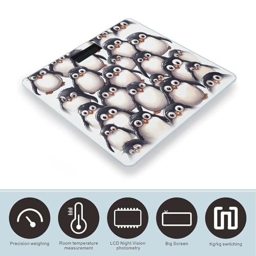 Báscula de baño digital con diseño de pingüinos bebé miniatura 3