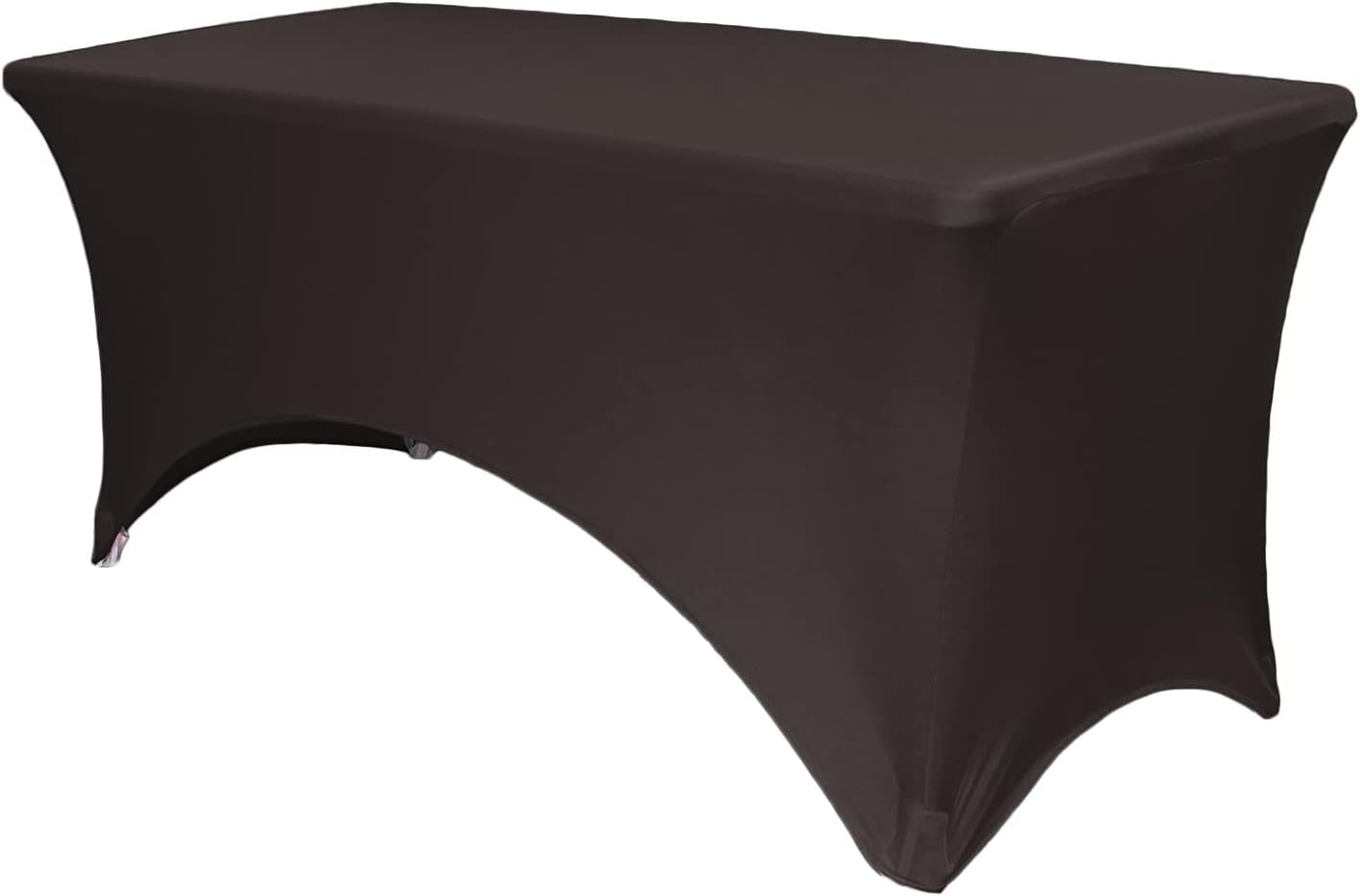 YOUR CHAIR COVERS Rectangular Spandex Table Covers 5ft Fitted Tablecloth Wedding Event Patio Decorations Elastic Fabric Stretch Tables Cover for 5 ft Folding Table (Black)