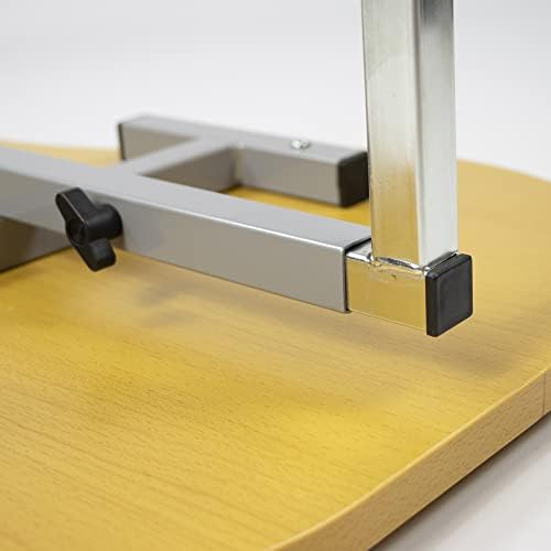 NRS Healthcare Adjustable Curved Over Bed/Chair Table M99394 with Lockable Castors