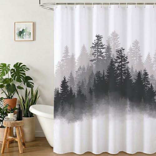 Rideau de douche anti-moisissure en polyester imperméable et lesté