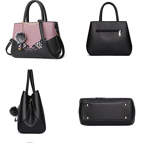 Image of ELDA Purses and Handbags for Women Embroidery Top Handle Satchel Fashion Ladies Shoulder Bag Tote Purse Messenger Bags | Embroidery