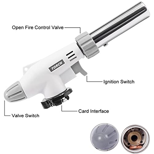 image for Koycbiao Kitchen Butane Torch for Creme Brulee, BBQ, Camp, Baking, Jew