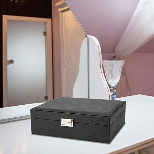 Jewelry Box Organizer, Travel Storage Case Necklace Holders Display Tray Storage Case(Black) #TOP1