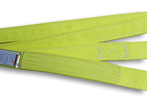 Four Ply 8\" x 22\' Twisted Eye-to-Eye Nylon Type 4 Sling | EE4T-808 | 24\" Eye Length | 39,700 Lb. Vertical Capacity | Hanes Supply (HSI) Heavy Duty Rigging Strap for Lifting and Towing - Thumbnail 3