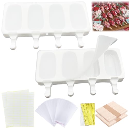 Moldes helados silicona,Moldes Helados Grandes con Tapas,Reutilizable popsicle molds,Molde Helado Silicona sin BPA,silicona para chocolate congelado DIY,para Niños y Adultos