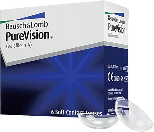 Bausch + Lomb PureVision Monatslinsen sphärische Kontaktlinsen weich 6 Stück / BC 8.6 mm / DIA 14 / -2.75 Dioptrien