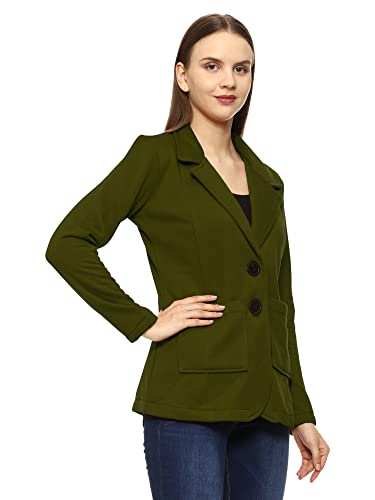 Image of ROARERS WOMEN REGULAR LENGTH POLY FLEECE SOLID COAT