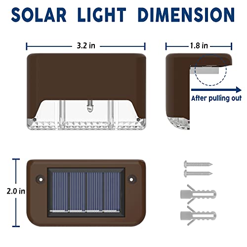 Otdair Solar Deck Lights, 16 Solar Step Lights Waterproof Led Solar Stair Lights, Outdoor Solar Fence Lights For Deck, Stairs, Step, Yard, Patio, And Pathway (Cold White) #TOP5
