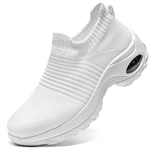 Image of Slow Man Women's Walking Shoes Sock Sneakers - Mesh Slip On Air Cushion Lady Girls Modern Jazz Dance Easy Shoes Platform Loafers