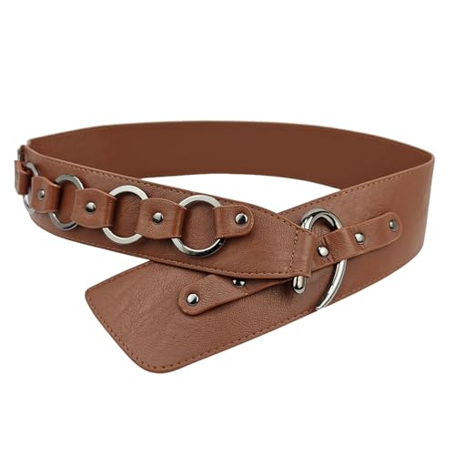 Popular Cincher Belt For Women Men Western PU Leather Belt With Punk Hook Buckle For Dresses Sweater Waist Decoration