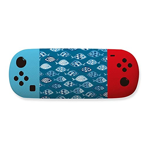 Étui de rangement pour lunettes de qualité supérieure motif poissons Blue Sea Grids