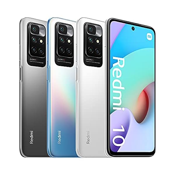 Xiaomi Redmi 10 - Smartphone 4 128 GB, 6.5 Pulgadas FHD 90Hz DotDisplay, MediaTek Helio G88, 50 MP AI Quad Cámara, 5000 mAh, Gris Carbono (versión 2 años de garantía)