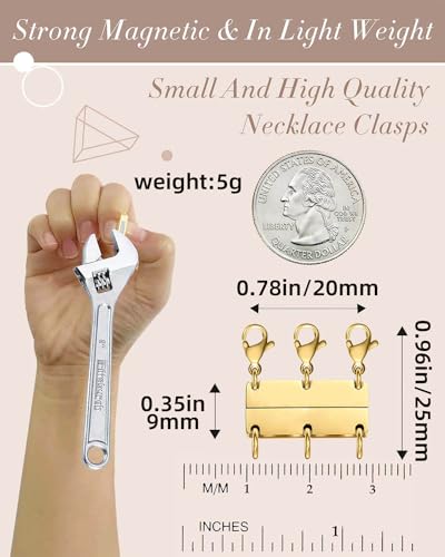 OHINGLT Layered Necklace Clasp 18K Gold and Silver Necklace Separator for Layering, Multiple Jewelry Clasps and Closures for Women