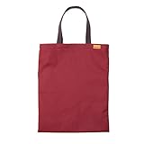 [エコライフ] A4 縦型(L) エコバッグ マチ0cm 日本製 想定重量2kg 弱撥水 帆布 8号 (30cm 20mm巾, 7 エンジ)