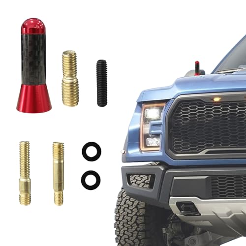 Lecctso Car Short Antenna Replacement, Carbon Fiber Car Short Radio Antenna, Universal for Most Vehicles
