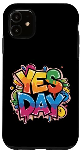 Yes Day カラフル スプラッシュ 大胆な表現 スマホケース iPhone 11 用