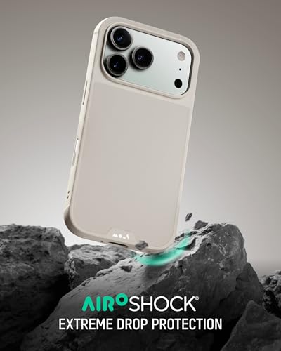 Image of Mous for iPhone 17 Pro Max 6.9-inch Case, Compatible with MagSafe - Limitless - Protective iPhone 17 Pro Max Magnetic Cover - Shockproof, Full Camera Protection, Anti-Scratch Back, Stone