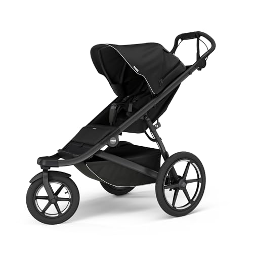 Thule Urban Glide 3 Single Child All-Terrain Stroller, Full-Suspension System, Air-Filled Tires, Upright seat with Adjustable Recline and Built-in legrest, Black