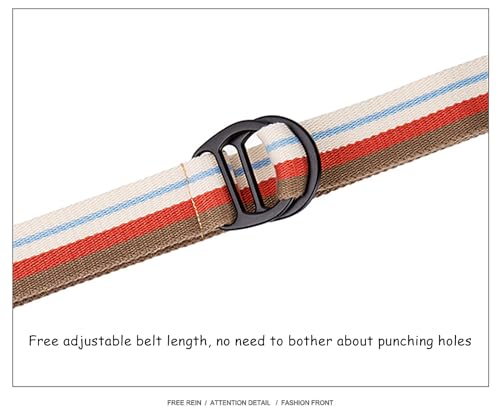 Canvas Web D Ring Belt for Men Women Web Belt Casual Cloth Belt with Double Ring Buckle Father's Day Gift4