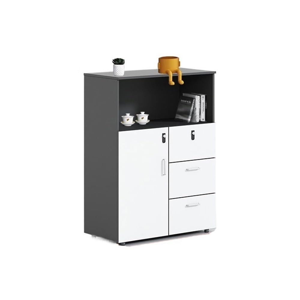 Aioneer File Cabinet Filing Cabinet Short Cabinet Printer Cabinet Office Organizer Filing Cabinet Partition Storage Cabinet Locking Drawer Cabinet Filing Cabinet-Black