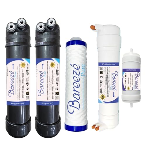 Image of Bareeze Pure Service Filter Kit Compatible with Aquasure Nano RO Water Purifier