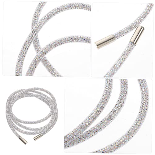 Lacets chaussures lacet de chaussures à paillettes corde strass - 4