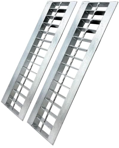 Image of Galvanized Steel Drain Grate with Lip, Channel Cover 20x3 in 2pk