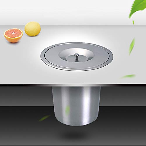 Caneca de basura empotrable para cocina 8L acero inoxidable miniatura 2