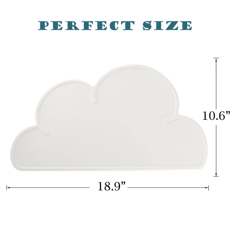 Silicone Dog Cat Bowl Mat, Waterproof Slip Resistant Silicone Pet Feeding Mat with High Lips, Cats and Dogs Food Placemat Tray, Raised Edges to Prevent Water Spills on Floors, Dishwasher Safe